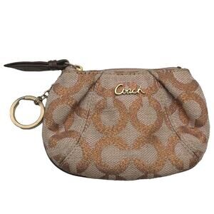 COACH Signature Canvas Coin Purse Key chain